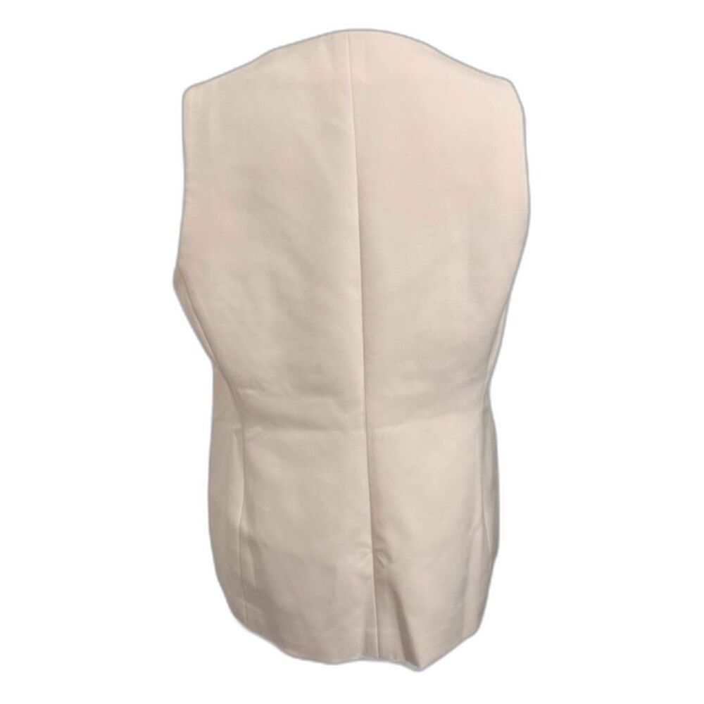 Anne Klein, Cream Tailored Button-Front Vest, Size 6 Petite (NWT) - Picture 5 of 7